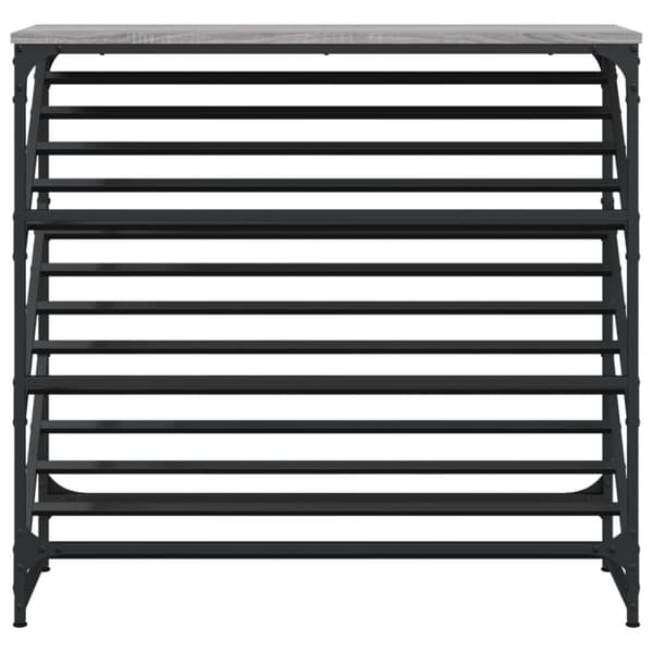 vidaXL skostativ 90x30x85 cm konstrueret træ grå sonoma-eg