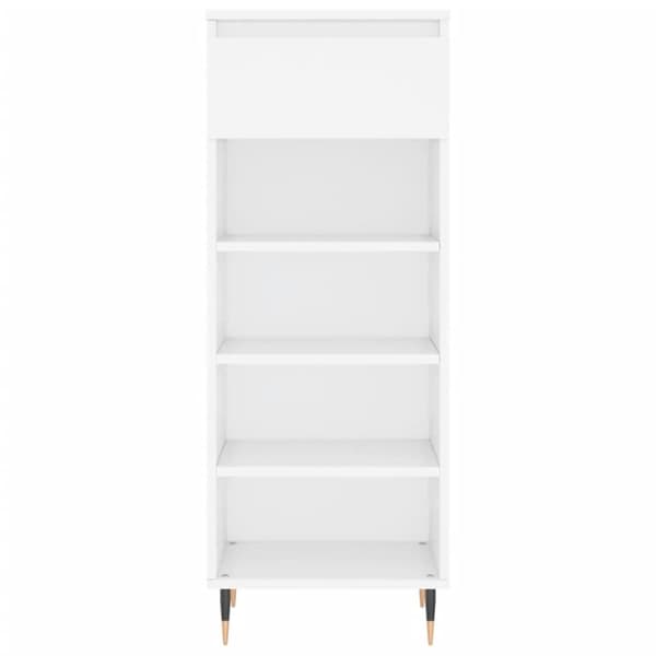vidaXL skoreol 40x36x105 cm konstrueret træ hvid højglans