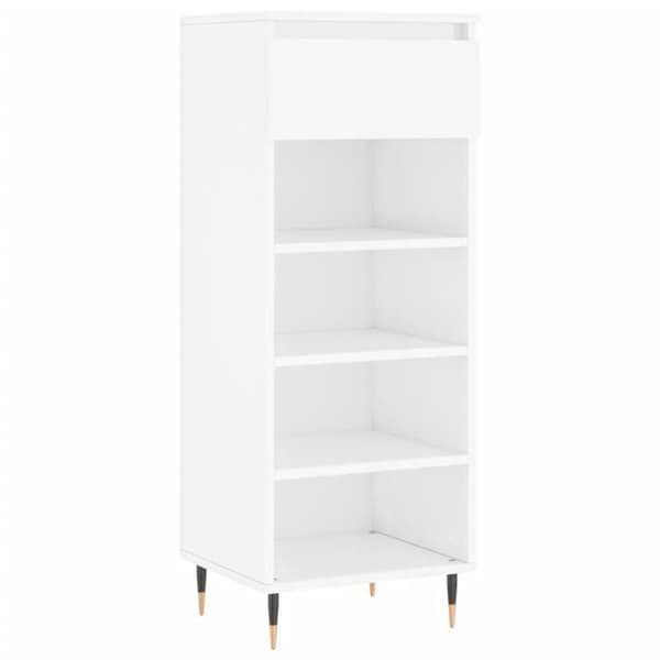 vidaXL skoreol 40x36x105 cm konstrueret træ hvid højglans