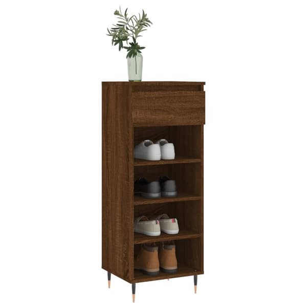 vidaXL skoreol 40x36x105 cm konstrueret træ brun egetræsfarve