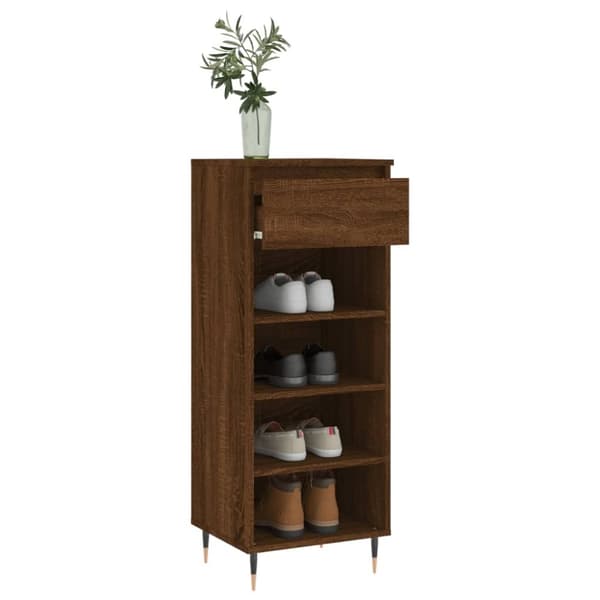 vidaXL skoreol 40x36x105 cm konstrueret træ brun egetræsfarve