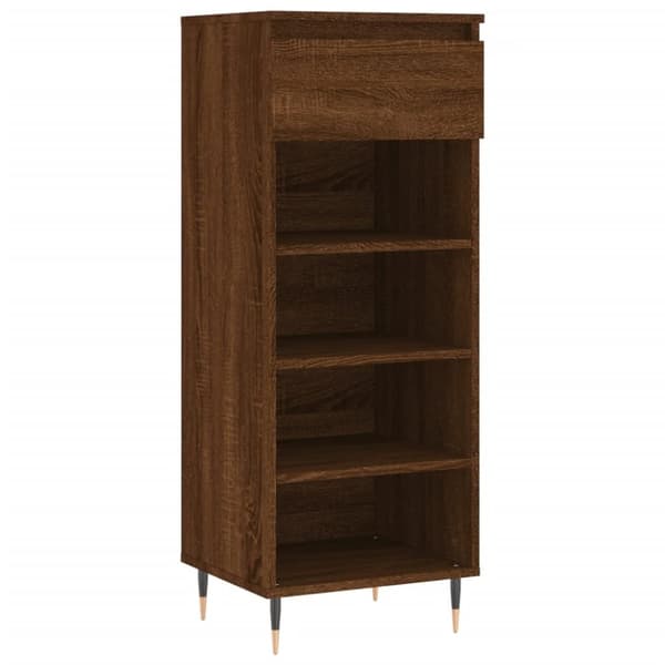 vidaXL skoreol 40x36x105 cm konstrueret træ brun egetræsfarve