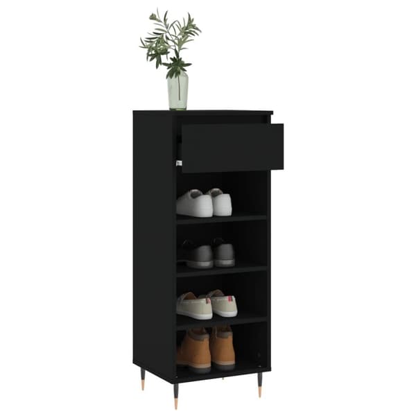 vidaXL Kenkäkaappi musta 40x36x105 cm tekninen puu