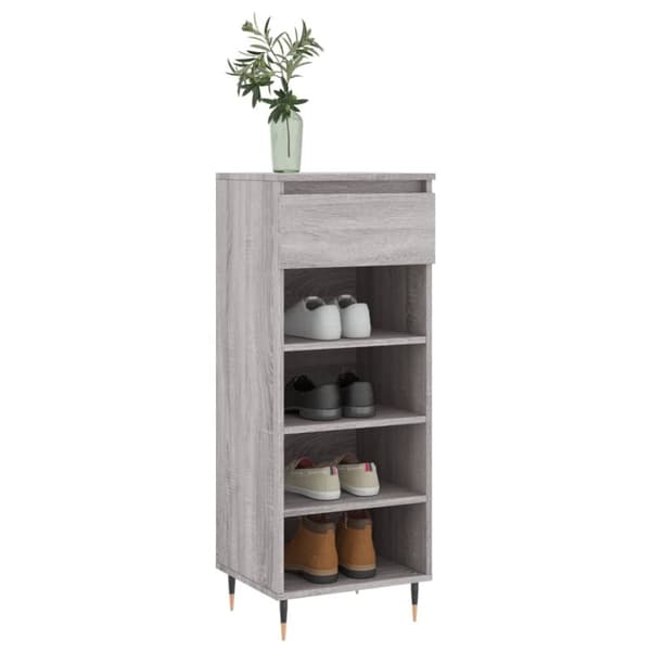 vidaXL skoskab 40x36x105 cm konstrueret træ grå sonoma-eg