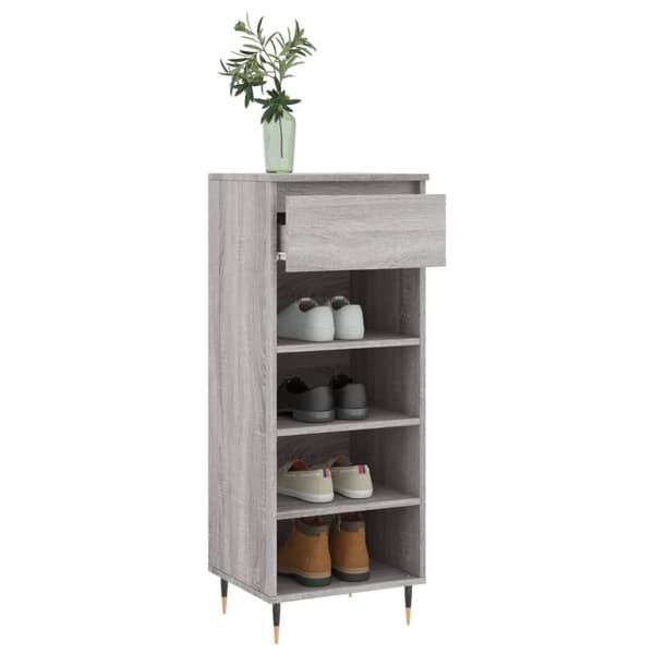 vidaXL skoskab 40x36x105 cm konstrueret træ grå sonoma-eg