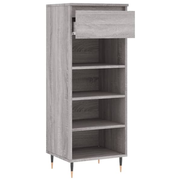 vidaXL skoskab 40x36x105 cm konstrueret træ grå sonoma-eg