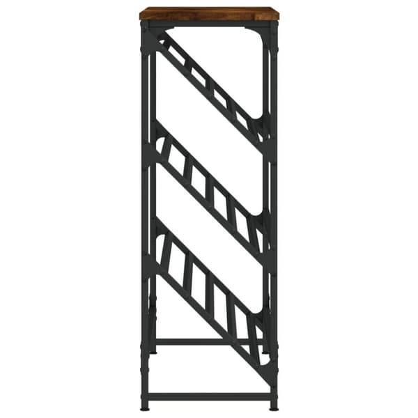 vidaXL skostativ 90x30x85 cm konstrueret træ røget egetræsfarve