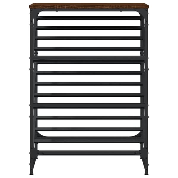 vidaXL Skohylle brun eik 60x30x85 cm konstruert tre