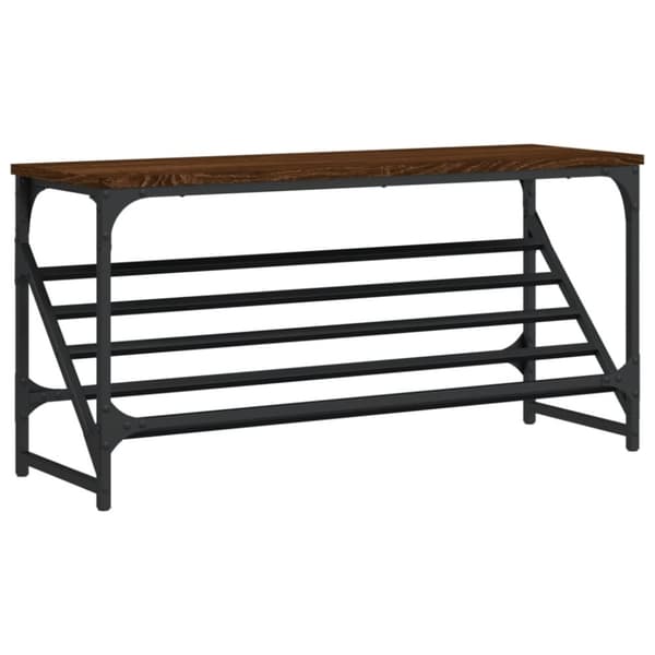 vidaXL Skohylle brun eik 90x30x45 cm konstruert tre