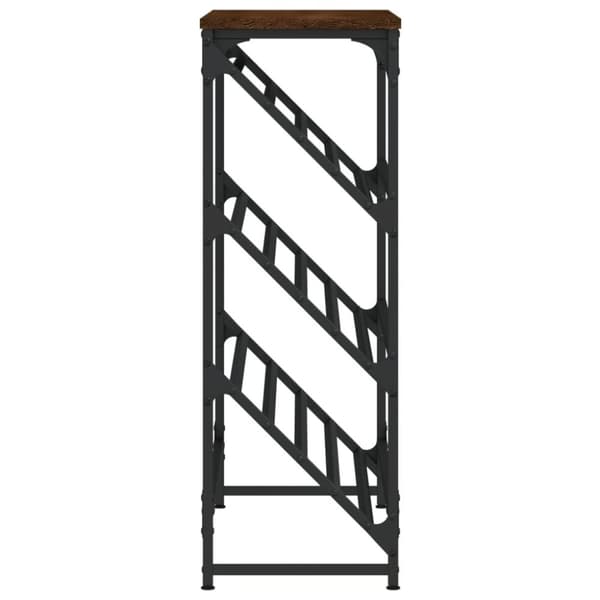 vidaXL Skohylle brun eik 90x30x85 cm konstruert tre