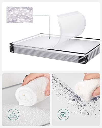 Songmics 15 Cube DIY Opbevaringsorganiseringsenhed Plastgarderobe med døre, hvid