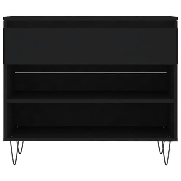 vidaXL Skoskap svart 70x36x60 cm konstruert tre