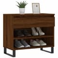 Miniatyrbilde 3 av 11: vidaXL Skoskap brun eik 70x36x60 cm konstruert tre