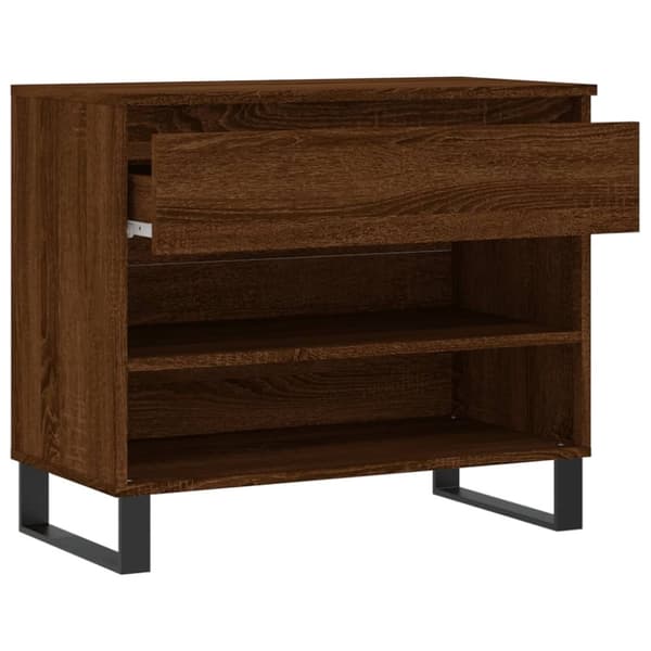 vidaXL Skoskap brun eik 70x36x60 cm konstruert tre