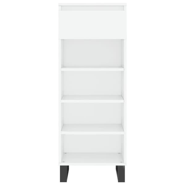vidaXL Skoskap høyglans hvit 40x36x105 cm konstruert tre