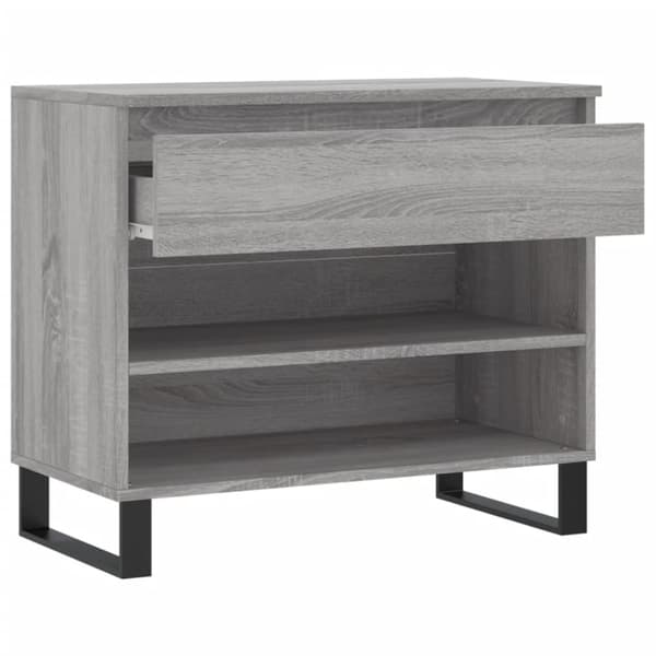 vidaXL Skoskap grå sonoma 70x36x60 cm konstruert tre