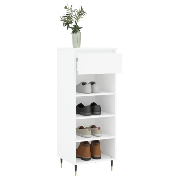 vidaXL Skoskap hvit 40x36x105 cm konstruert tre