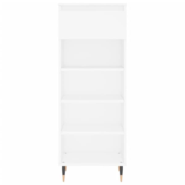 vidaXL Skoskap hvit 40x36x105 cm konstruert tre