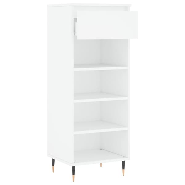 vidaXL Skoskap hvit 40x36x105 cm konstruert tre