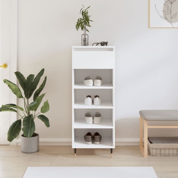 vidaXL Skoskap hvit 40x36x105 cm konstruert tre