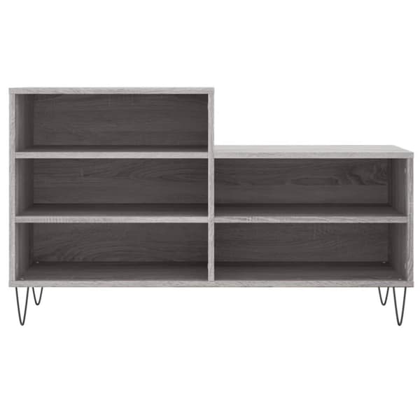 vidaXL Skoskap grå sonoma 102x36x60 cm konstruert tre