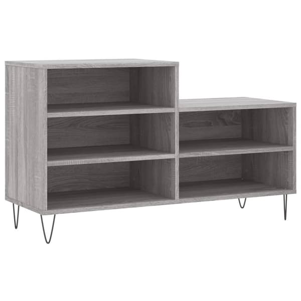 vidaXL skoskab 102x36x60 cm konstrueret træ grå sonoma-eg