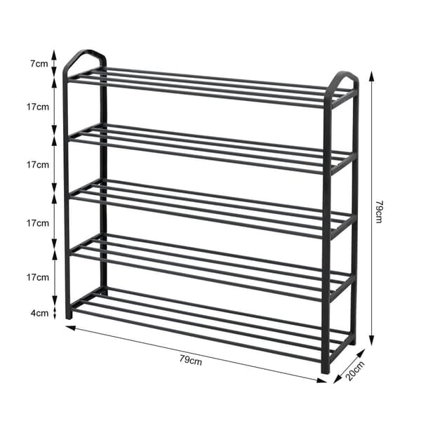Rootz Skoställ - Skoställ - Skoställ - Skoförvaring - Skohållare - Skotorn - Skodisplay - Grå - 31,5x8,1x2,6 tum
