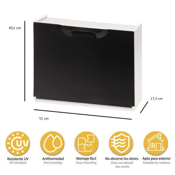 Artplast Skostativ Unika 40.1x51x17.3 Cm Sort