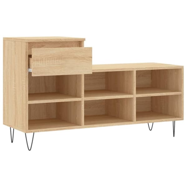 skoreol 102x36x60 cm konstrueret træ sonoma-eg
