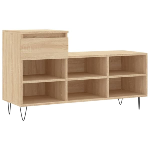 skoreol 102x36x60 cm konstrueret træ sonoma-eg