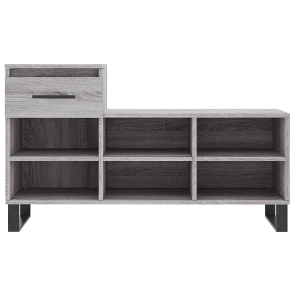 skoskab 102x36x60 cm konstrueret træ grå sonoma-eg