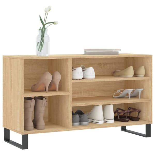 skoreol 102x36x60 cm konstrueret træ sonoma-eg