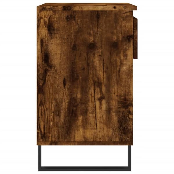 skoskab 70x36x60 cm konstrueret træ røget egetræsfarve