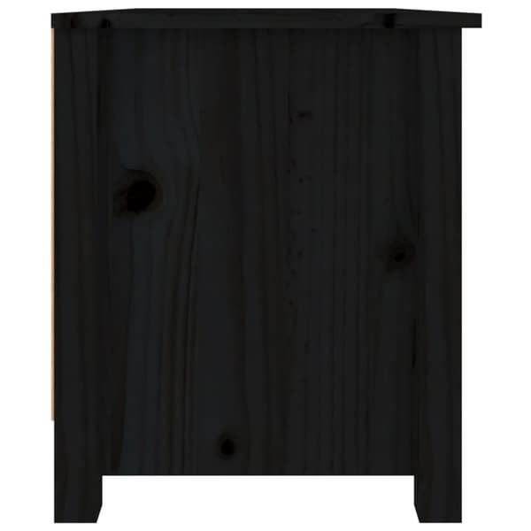 skobænk 70x38x45,5 cm massivt fyrretræ sort