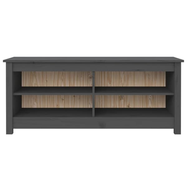Kenkäpenkki harmaa 110x38x45,5 cm täysi mänty