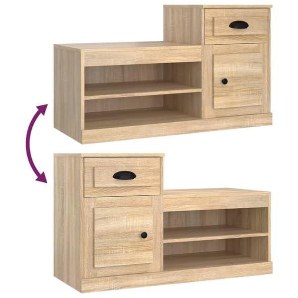 skoreol 100x42x60 cm konstrueret træ sonoma-eg