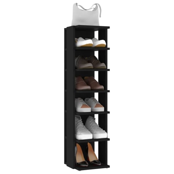 skoskabe 2 stk. 27,5x27x102 cm sort