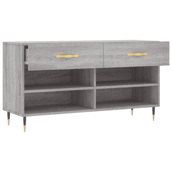 Kenkäpenkki harmaa Sonoma 102x35x55 cm tekninen puu