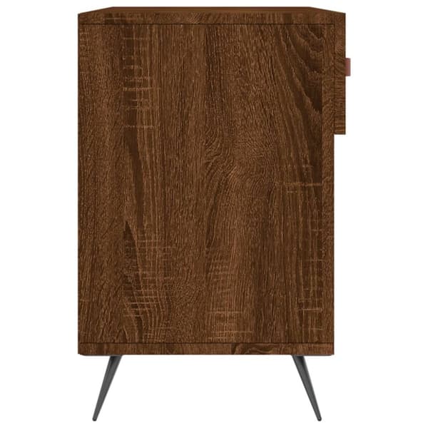 skobænk 102x35x55 cm konstrueret træ brun egetræsfarve