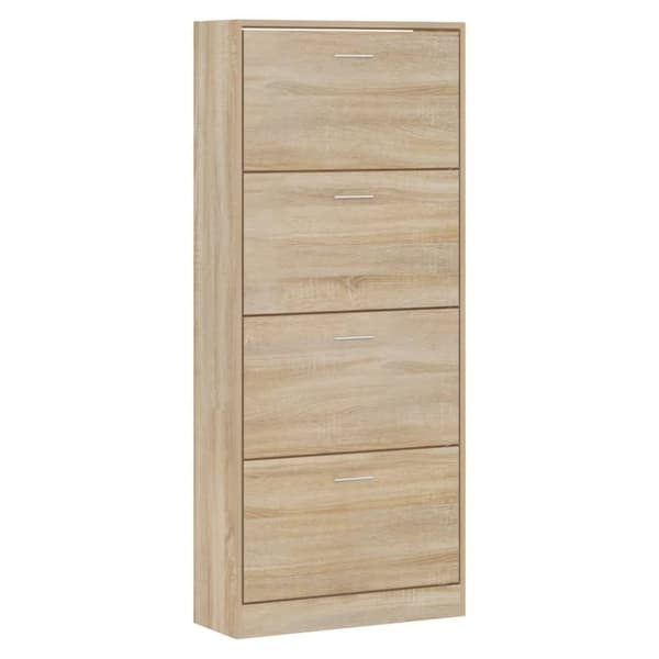 skoskab 63x24x147 cm konstrueret træ sonoma-eg