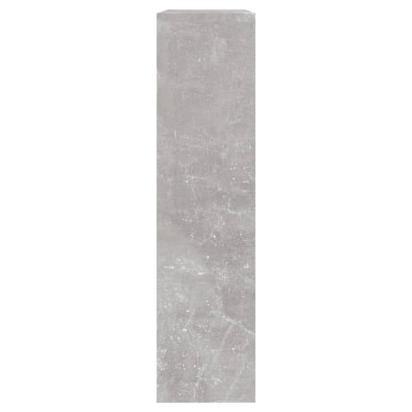 Kenkäkaappi peilillä 2-kerroksinen betoninharmaa 63x17x67 cm
