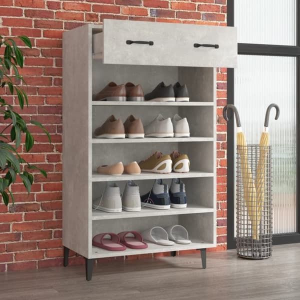 skoreol 60x35x105 cm konstrueret træ betongrå