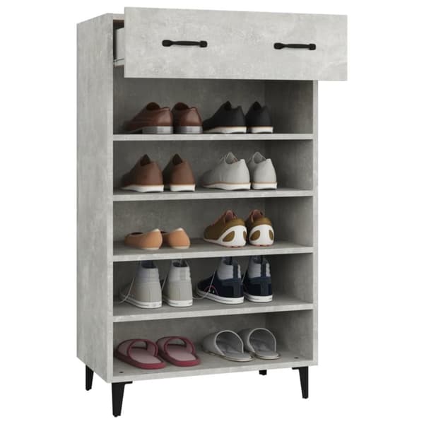 skoreol 60x35x105 cm konstrueret træ betongrå