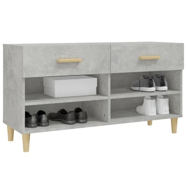 skoreol 102x35x55 cm konstrueret træ betongrå