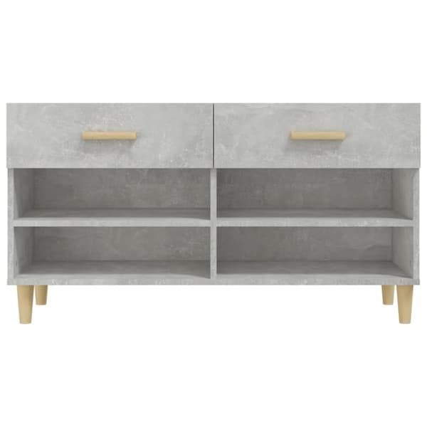 skoreol 102x35x55 cm konstrueret træ betongrå