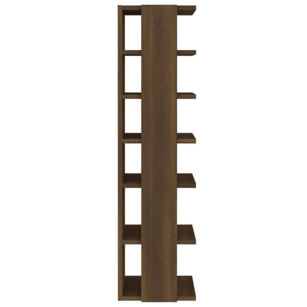skoreoler 2 stk. 27,5x27x102 cm konstrueret træ brun egetræ