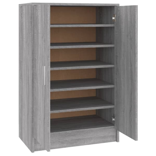 skoskab 60x35x92 cm konstrueret træ grå sonoma-eg