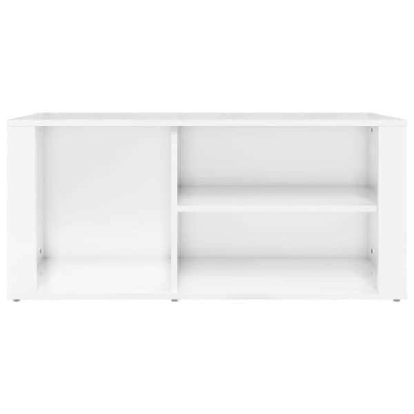 skoreol 100x35x45 cm konstrueret træ hvid højglans