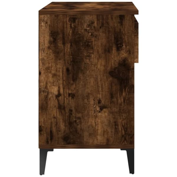 skoskab 70x36x60 cm konstrueret træ røget egetræsfarve