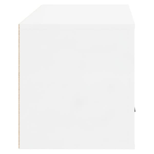 Väggmonterat skoskåp vit högglans 70x35x38 cm konstruerat trä